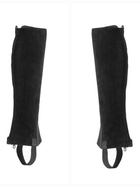 Suede Black Half Chaps, Cheap!